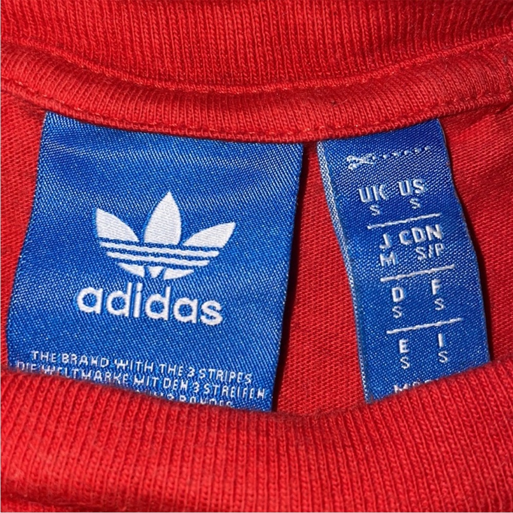 Adidas Trefoil Graphic Athletic Red T-Shirt boys size 10 - Picture 4 of 4